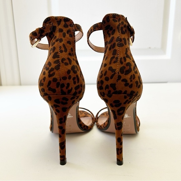 Topshop Leopard Print Stiletto Heels Ankle Strap Brown and Black Size 7.5 UNWORN - Picture 7 of 15
